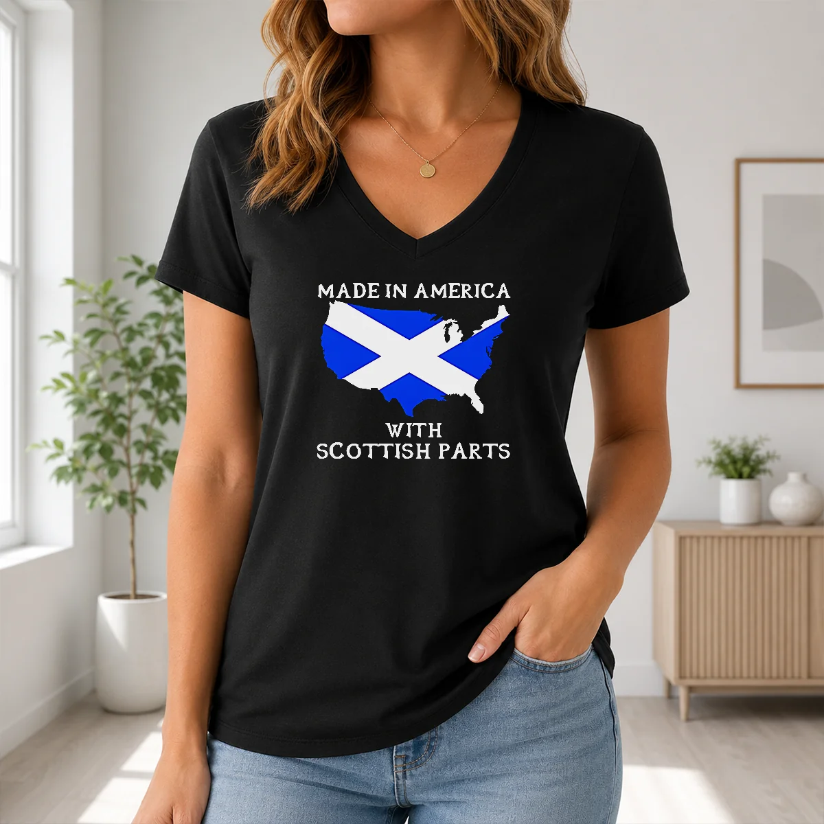Nice Good Made In America With Scottish Parts United States Of America Scotland Heritage Shirt - Image 2