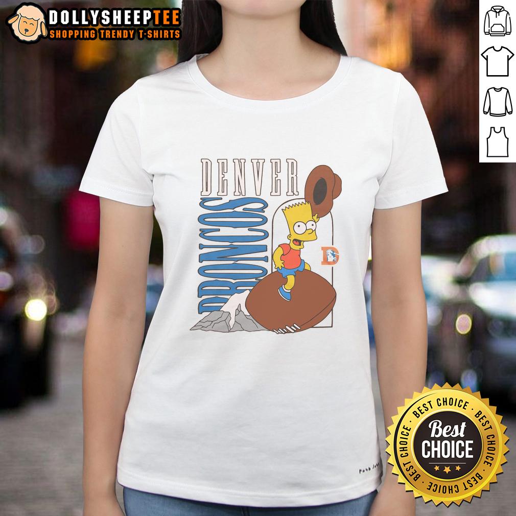 Nice The Simpsons Bart X Denver Broncos T-Shirt - Image 3