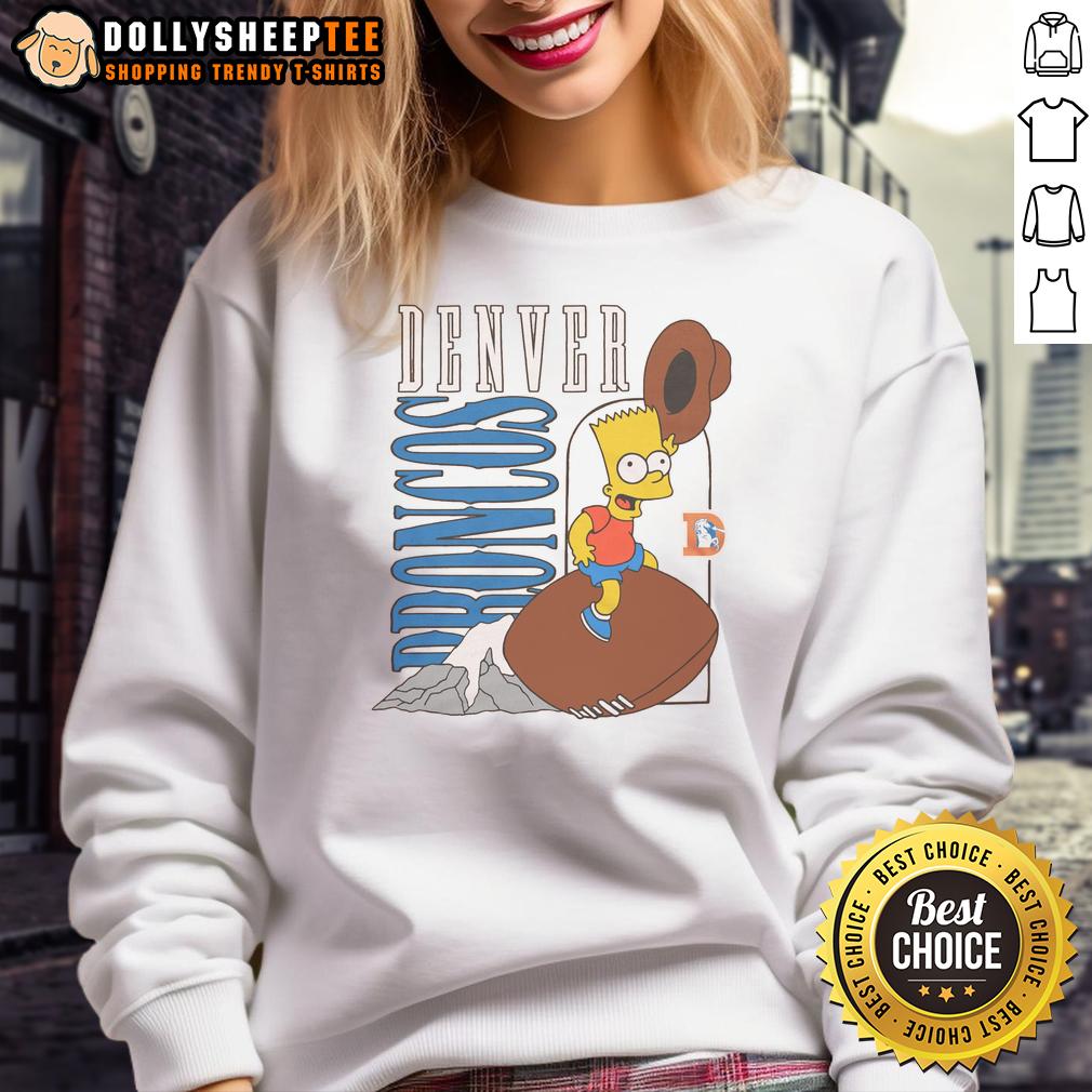 Nice The Simpsons Bart X Denver Broncos T-Shirt - Image 5