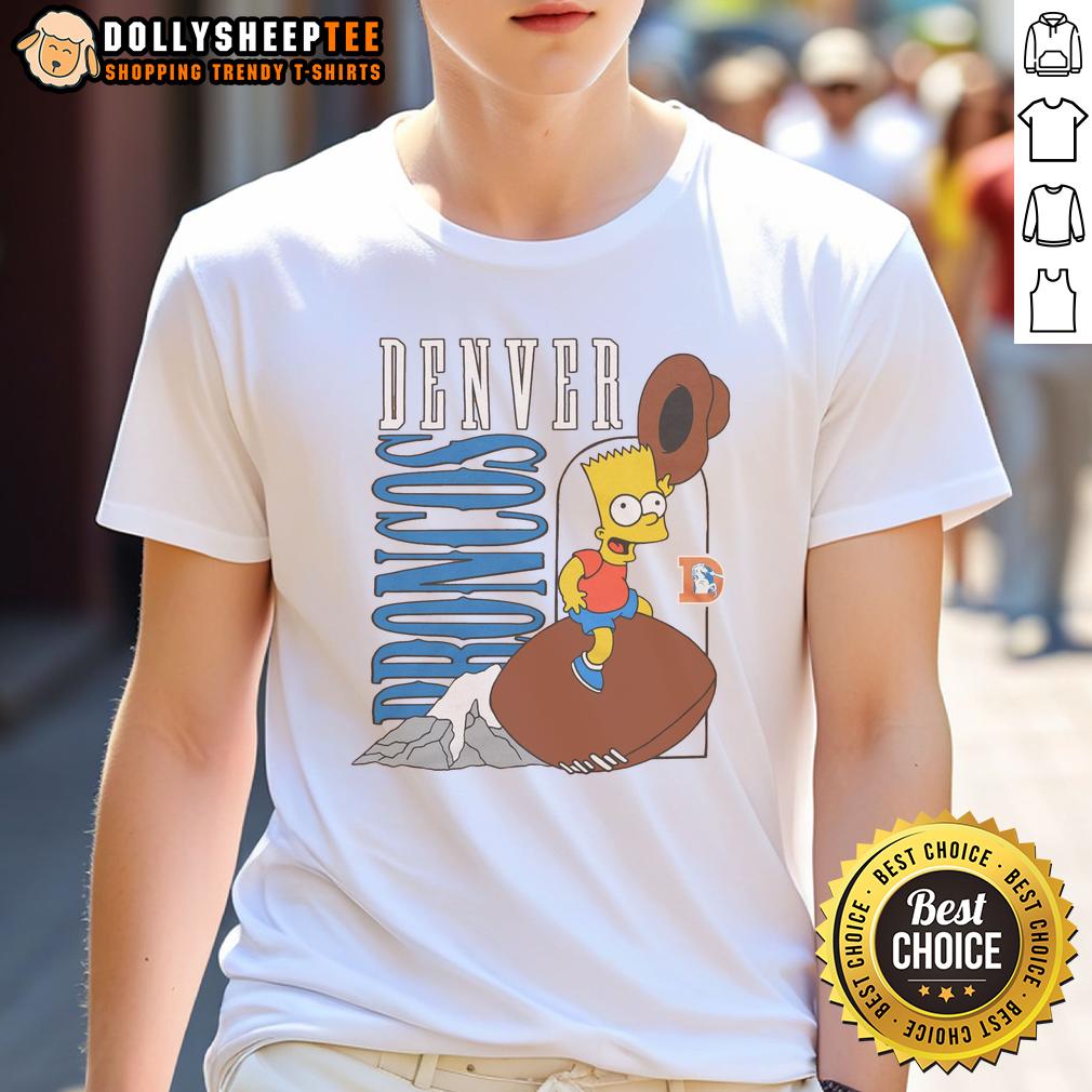 Nice The Simpsons Bart X Denver Broncos T-Shirt