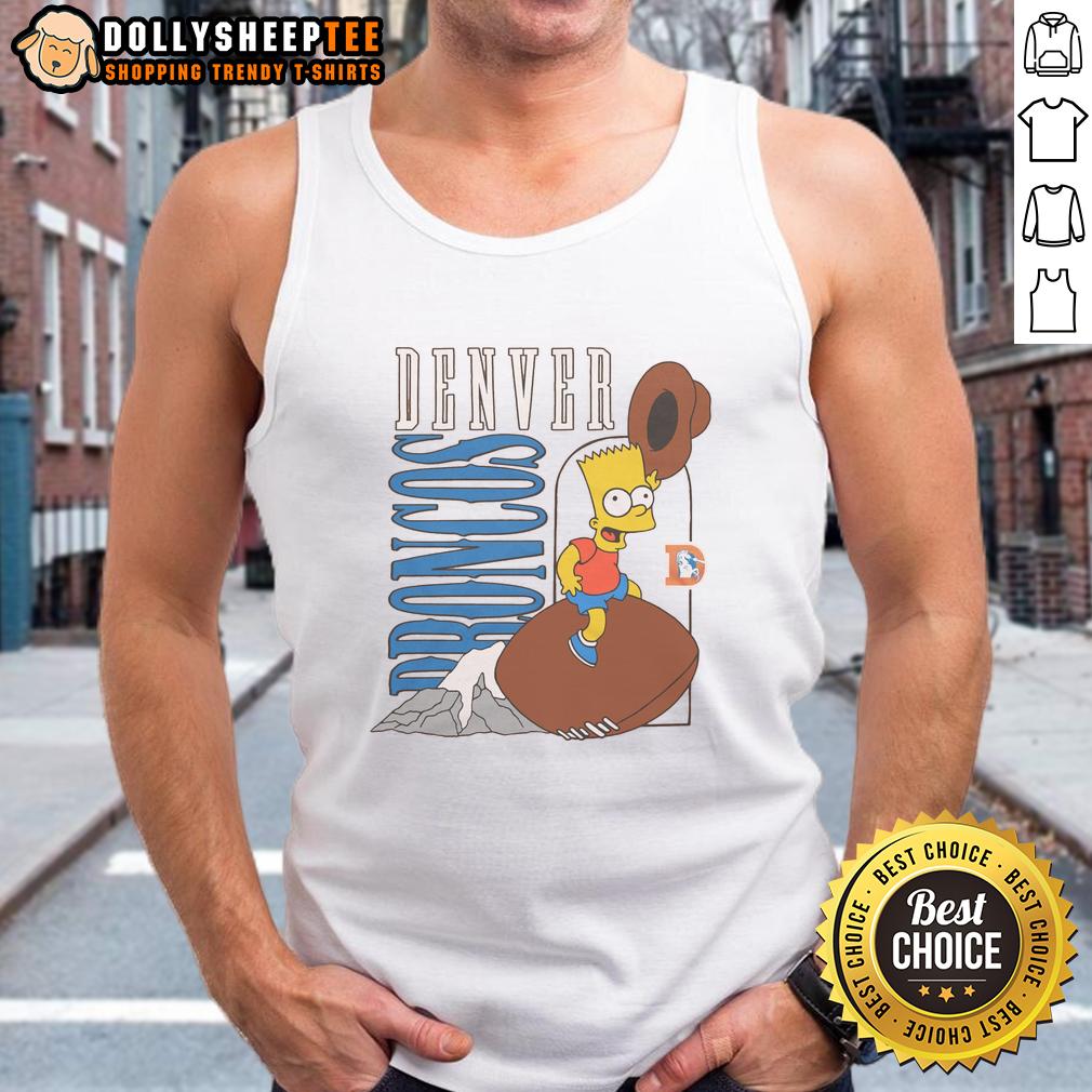 Nice The Simpsons Bart X Denver Broncos T-Shirt - Image 4