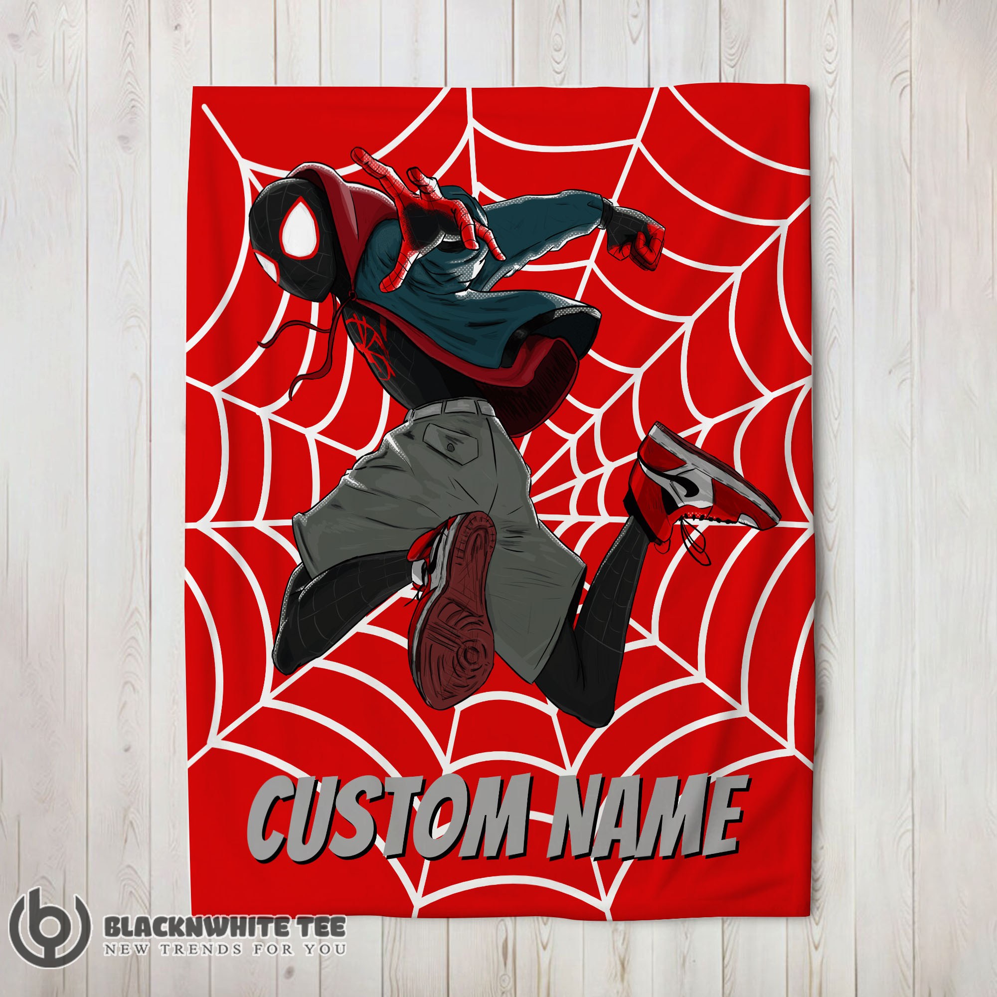 Perfect Pretty Spider-Man Into The Spider-Verse Miles Morales Blanket Fleece Customized Blanket