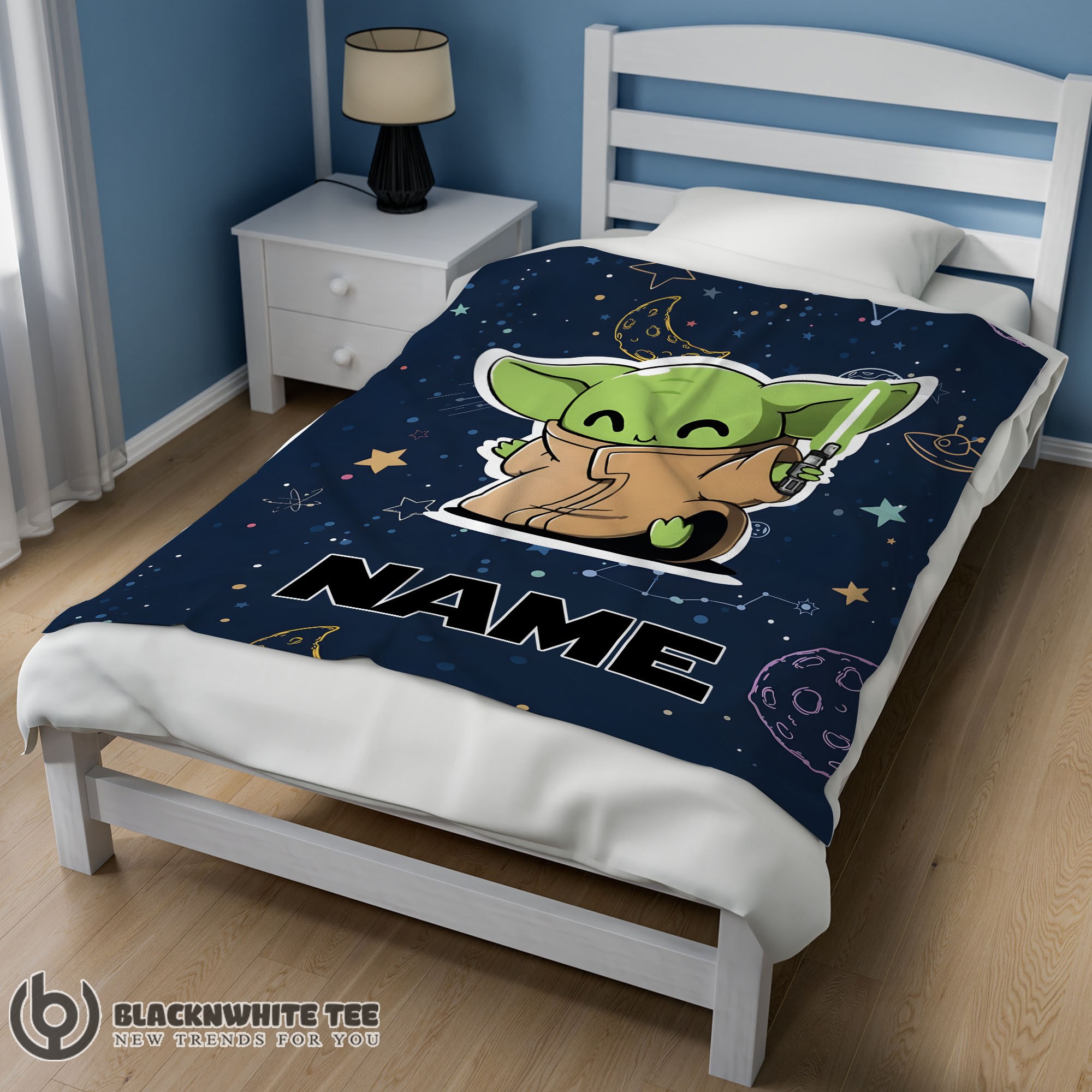 Perfect Pretty Star Wars Baby Yoda Astronomy Blanket Fleece Customized Blanket - Image 2