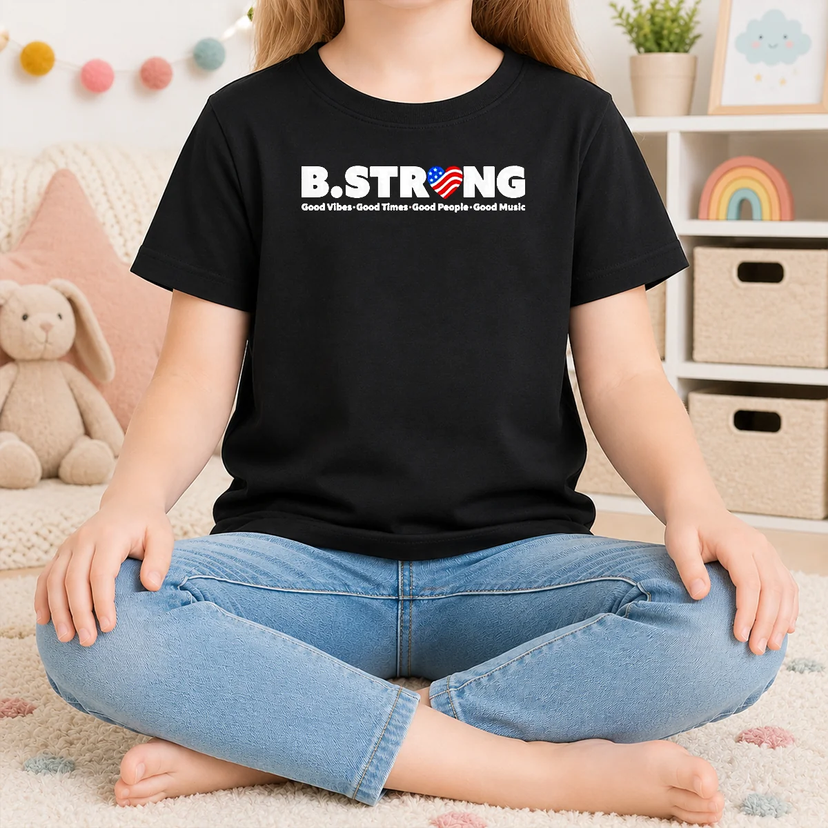 Original B Strong Good Vibes Good Times Good People Good Music Shirt - Image 3