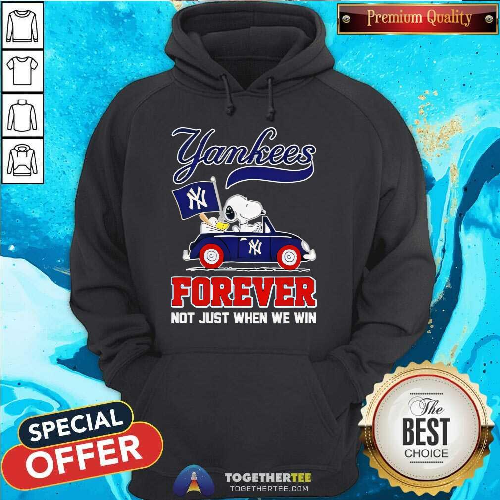 Hot Snoopy New York Yankees Flag Forever Not Just When We Win T-Shirt - Image 2