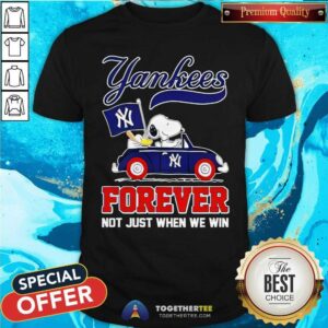 Hot Snoopy New York Yankees Flag Forever Not Just When We Win T-Shirt