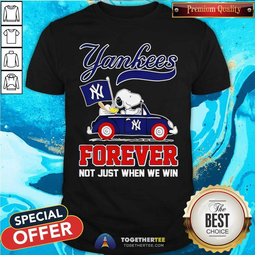 Hot Snoopy New York Yankees Flag Forever Not Just When We Win T-Shirt