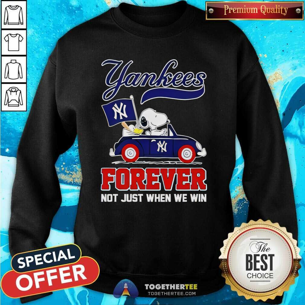 Hot Snoopy New York Yankees Flag Forever Not Just When We Win T-Shirt - Image 5