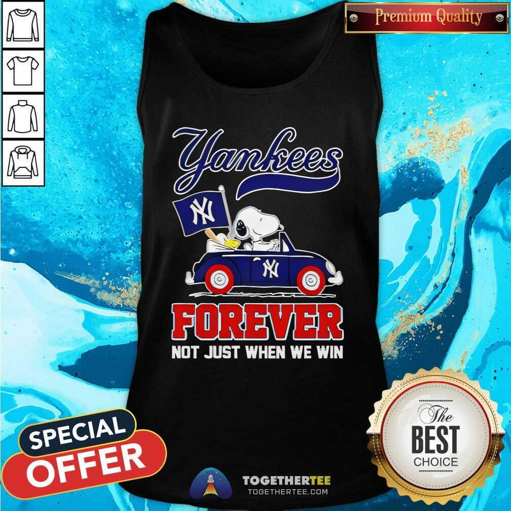 Hot Snoopy New York Yankees Flag Forever Not Just When We Win T-Shirt - Image 4