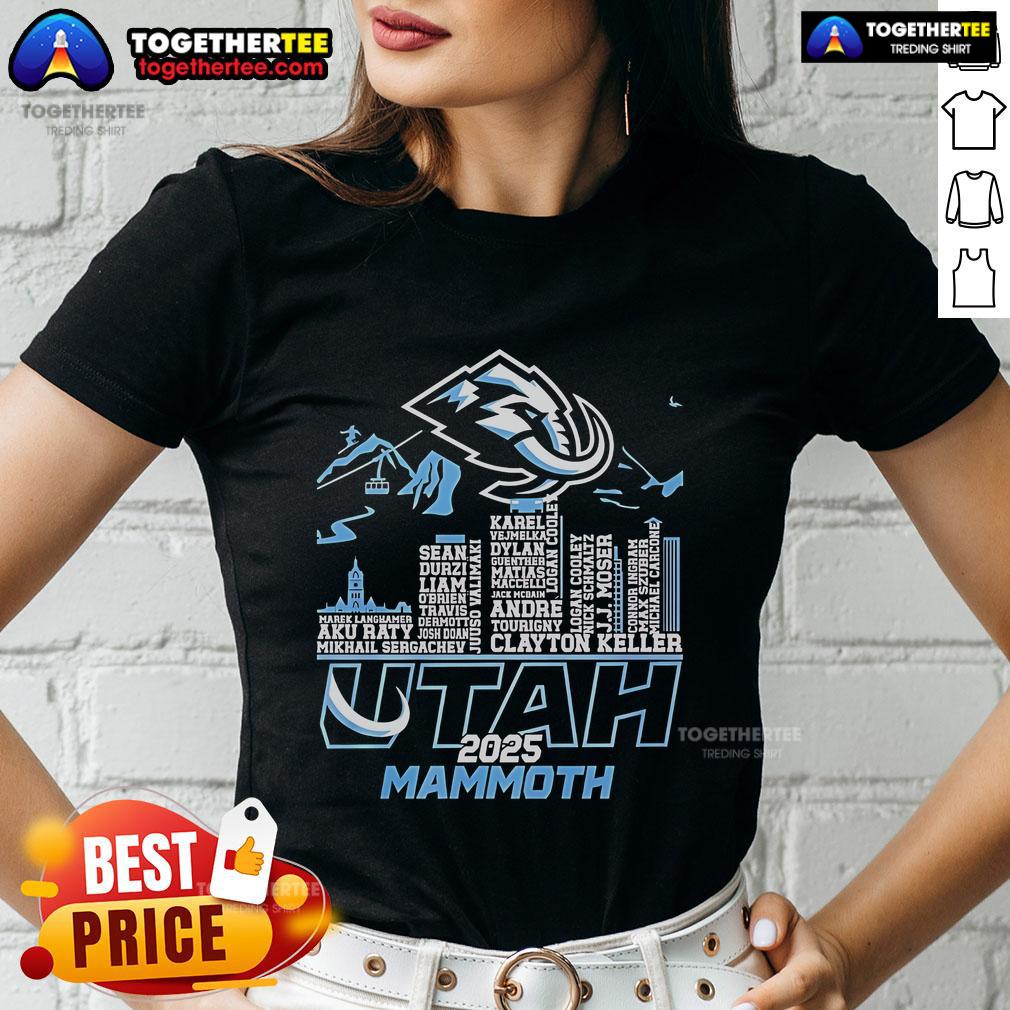 Official Utah Mammoth 2025 Names Skyline Logo T-Shirt - Image 3