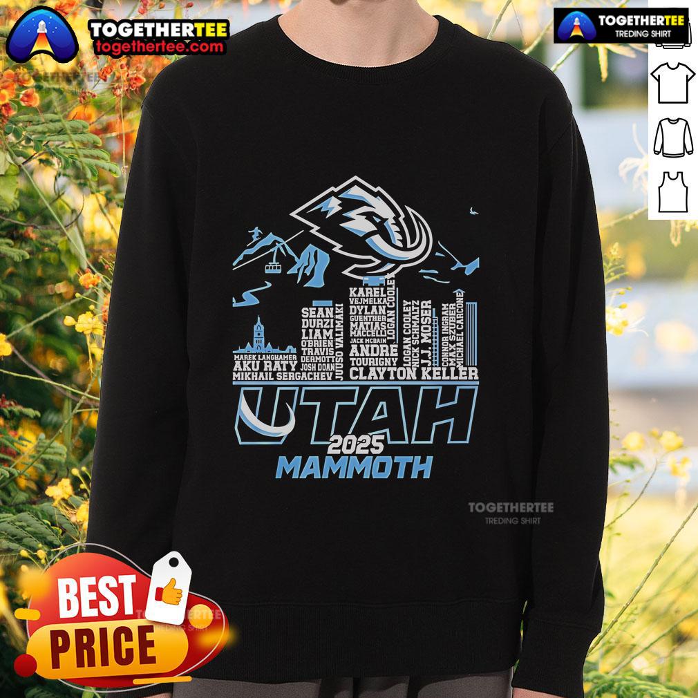 Official Utah Mammoth 2025 Names Skyline Logo T-Shirt - Image 5