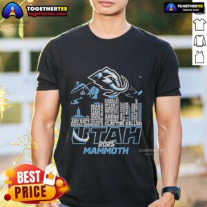 Official Utah Mammoth 2025 Names Skyline Logo T-Shirt