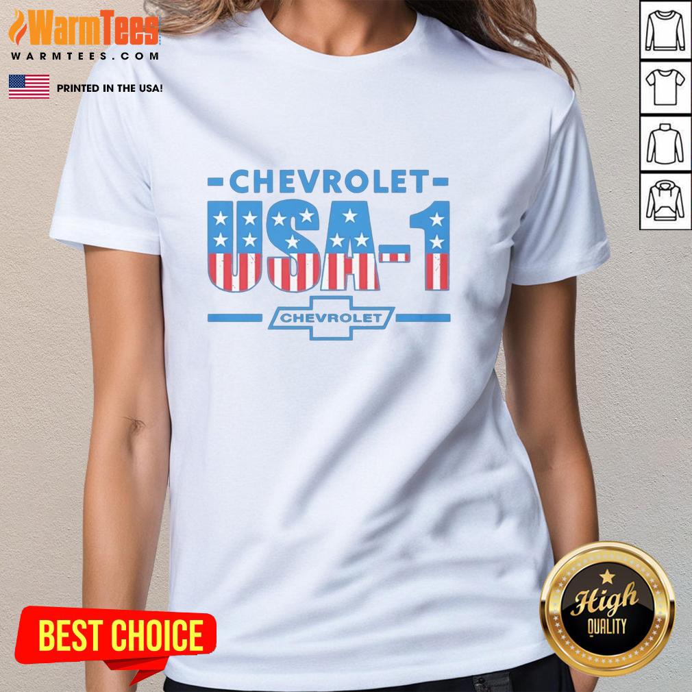 Premium Chevrolet Usa Flag One T-Shirt - Image 3