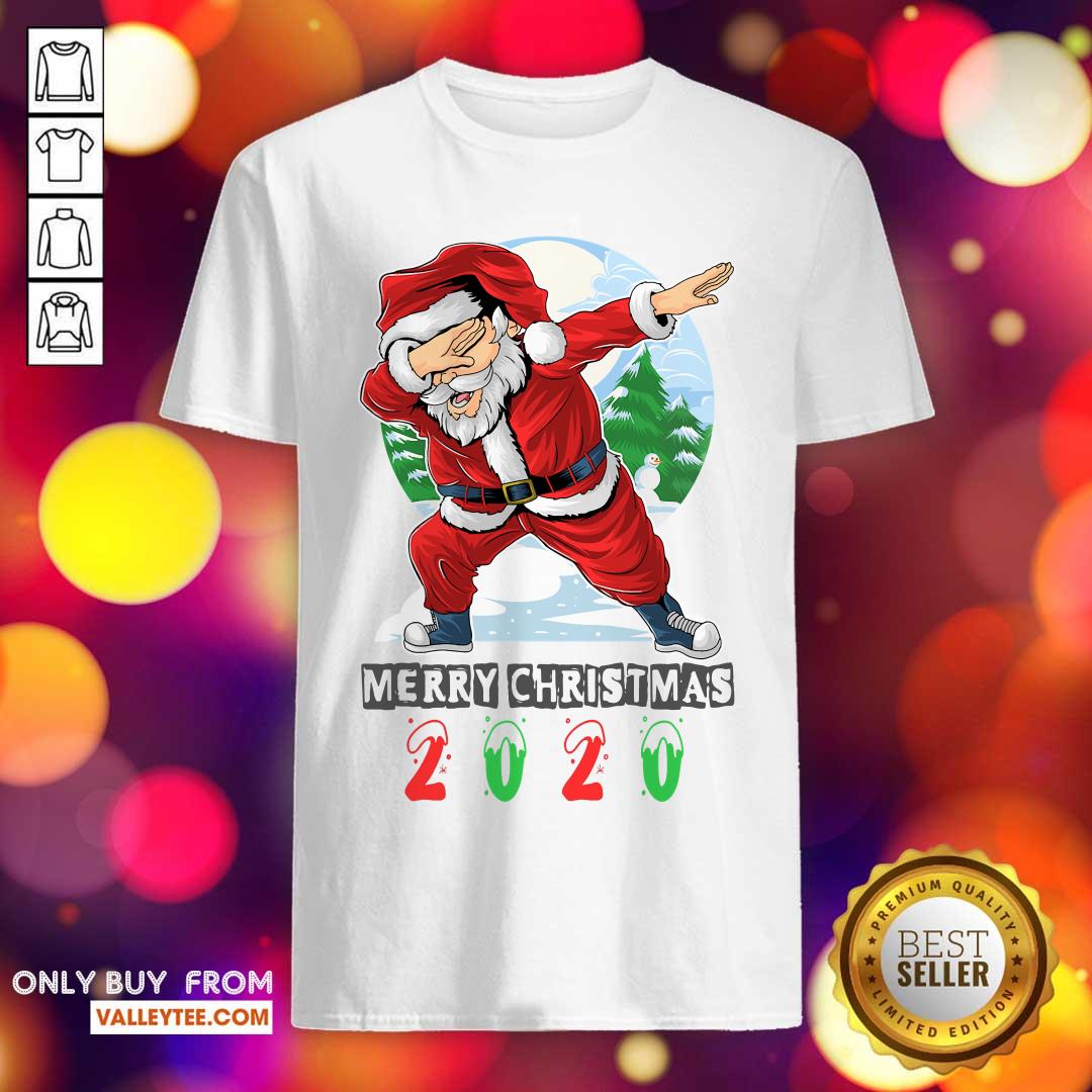 Pretty Merry Christmas 2020 Dabbing Santa Claus Shirt