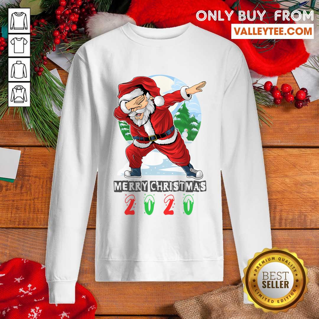 Pretty Merry Christmas 2020 Dabbing Santa Claus Shirt - Image 2