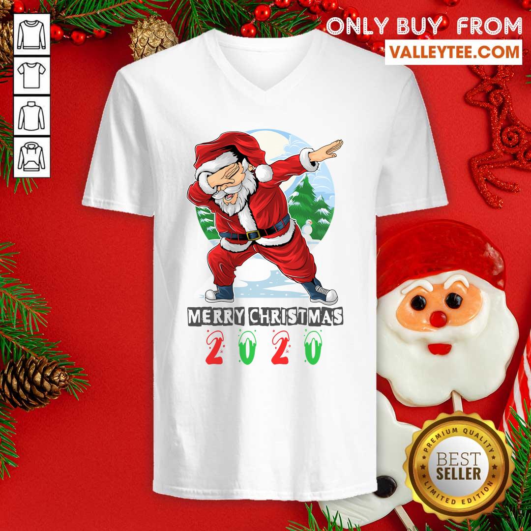 Pretty Merry Christmas 2020 Dabbing Santa Claus Shirt - Image 4