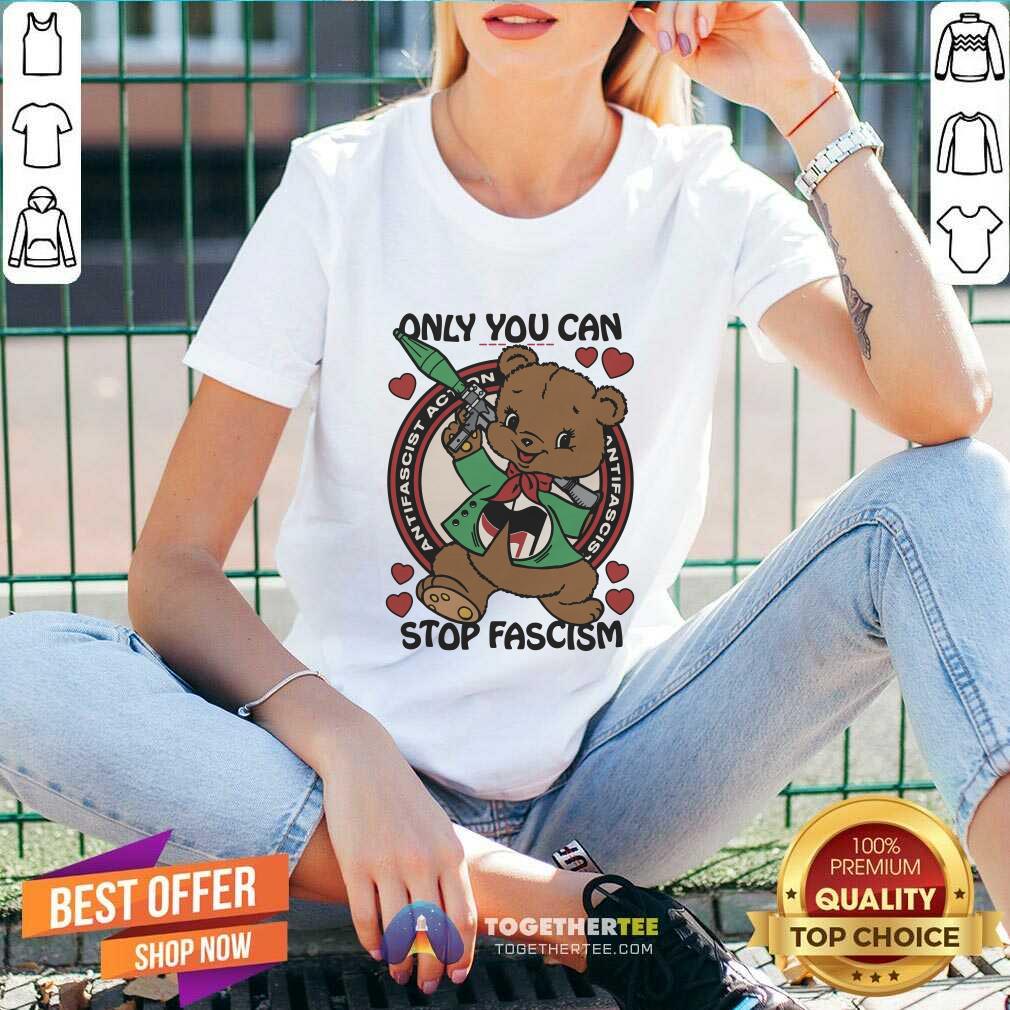 Funny Only You Can Stop Fascism T-Shirt - Image 3