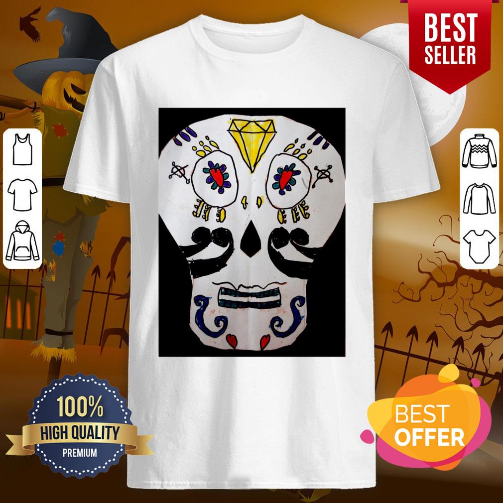 Black And White Sugar Skulls Day Dead Shirt