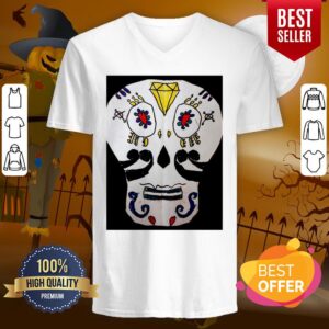 Alternative view of Black And White Sugar Skulls Day Dead Shirt