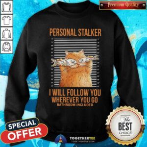 Alternative view of Cat Personal Stalker I Will Follow You Wherever You Go Shirt