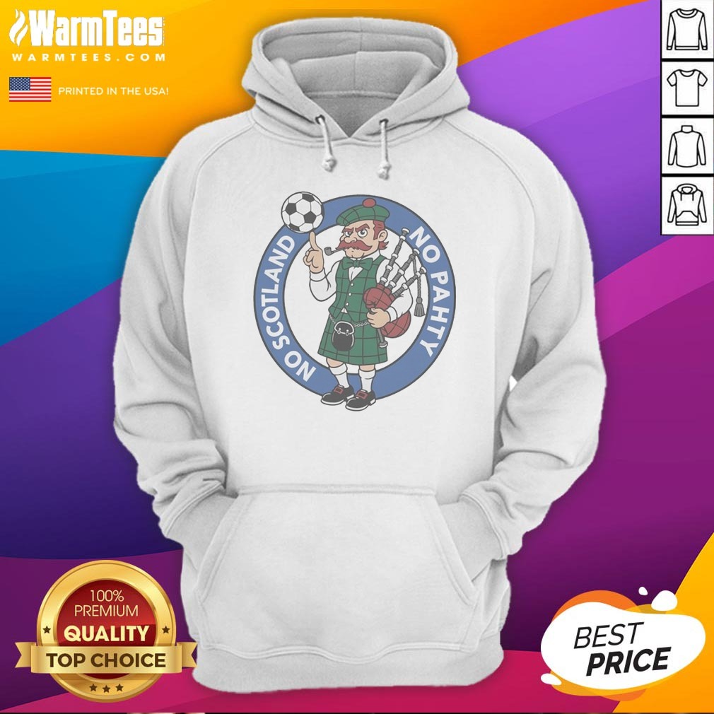 Original Scottish Bagpiper Soccer Fan No Scotland No Pahty Chowaheadz Logo Shirt - Image 3