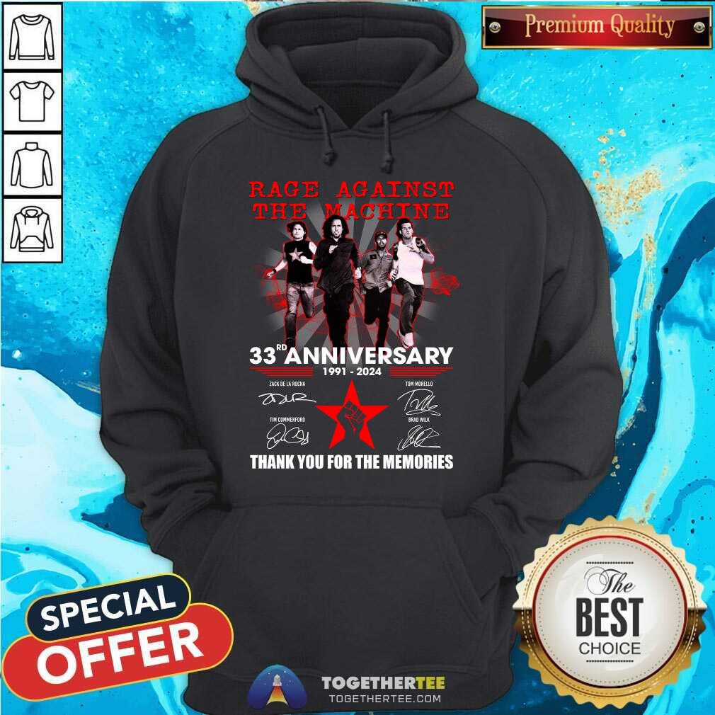 Great Rage Against The Machine 33rd Anniversary 1991-2024 T-Shirt - Image 5