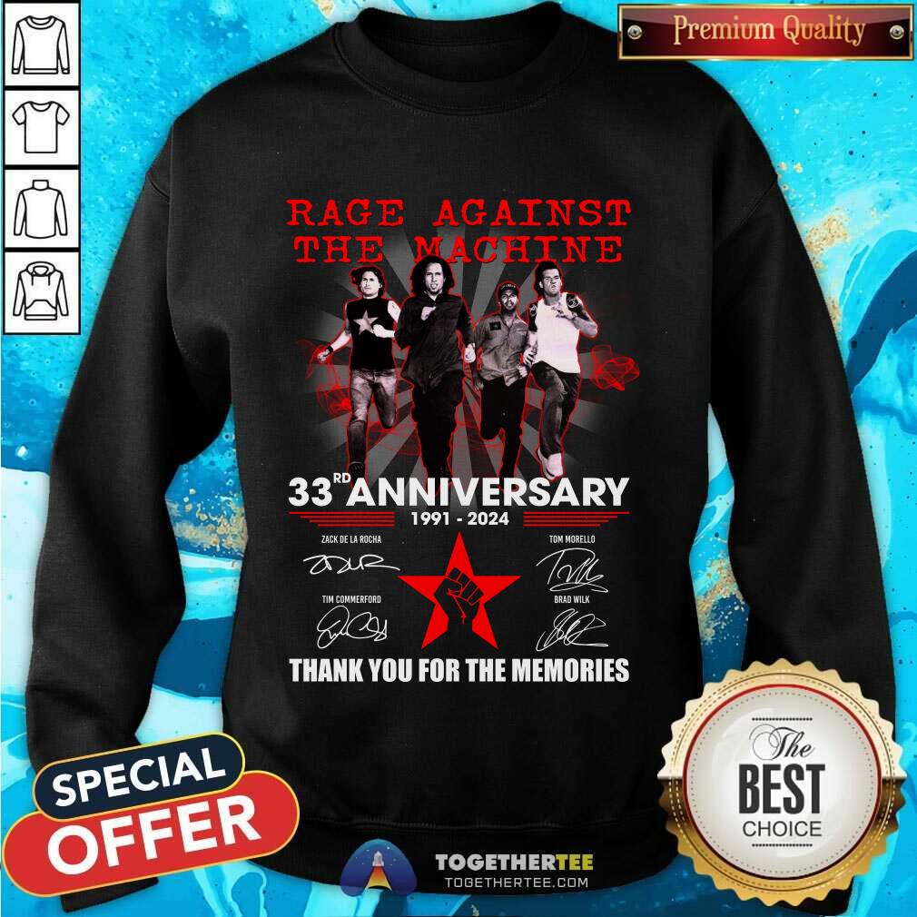 Great Rage Against The Machine 33rd Anniversary 1991-2024 T-Shirt - Image 4