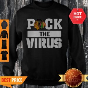 Alternative view of Awesome Coronavirus Puck The Virus Chicago Blackhawks Logo Shirt