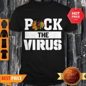 Awesome Coronavirus Puck The Virus Chicago Blackhawks Logo Shirt