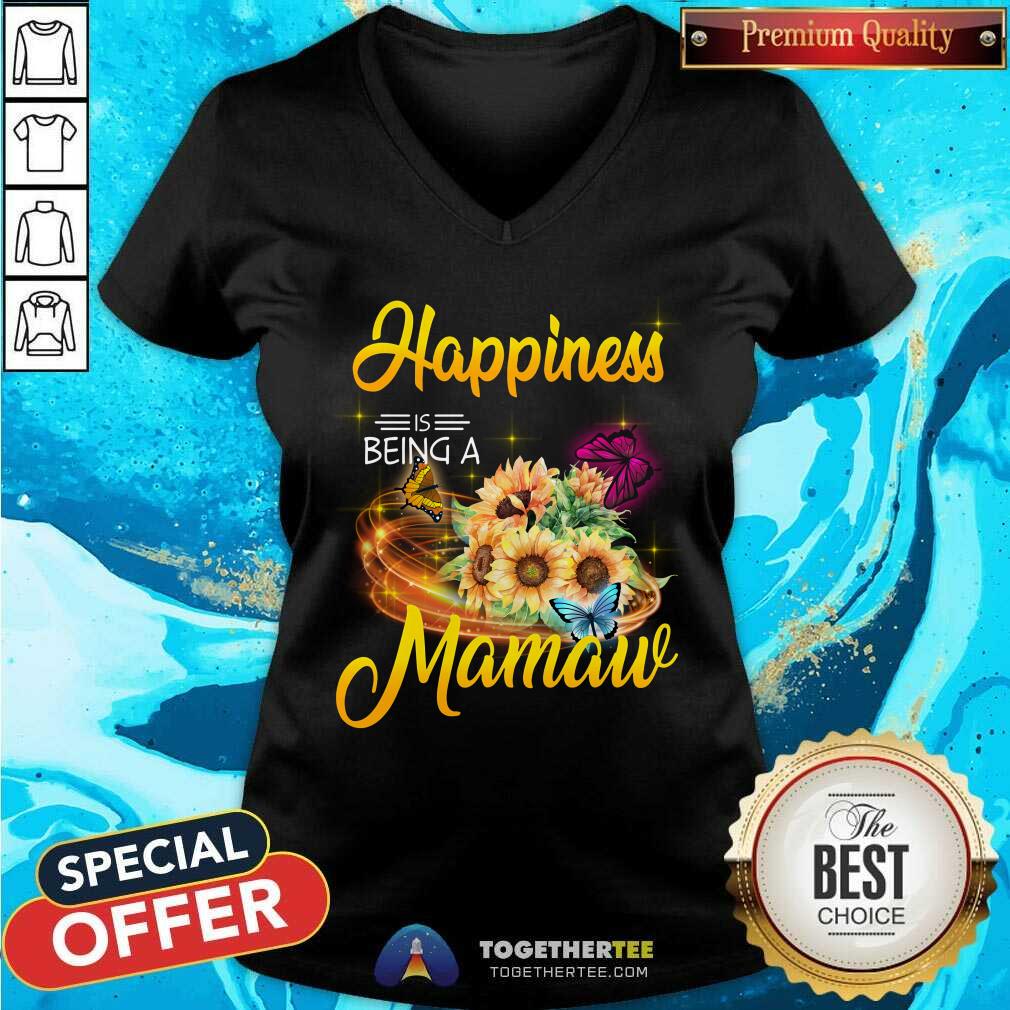 Happiness Is Being A Mamaw Sunflower Shirt - Image 3