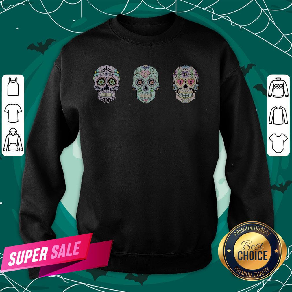 Sugar Skulls Dia De Los Muertos Day Dead Shirt - Image 4