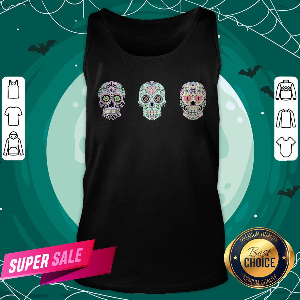 Sugar Skulls Dia De Los Muertos Day Dead Shirt - Image 3