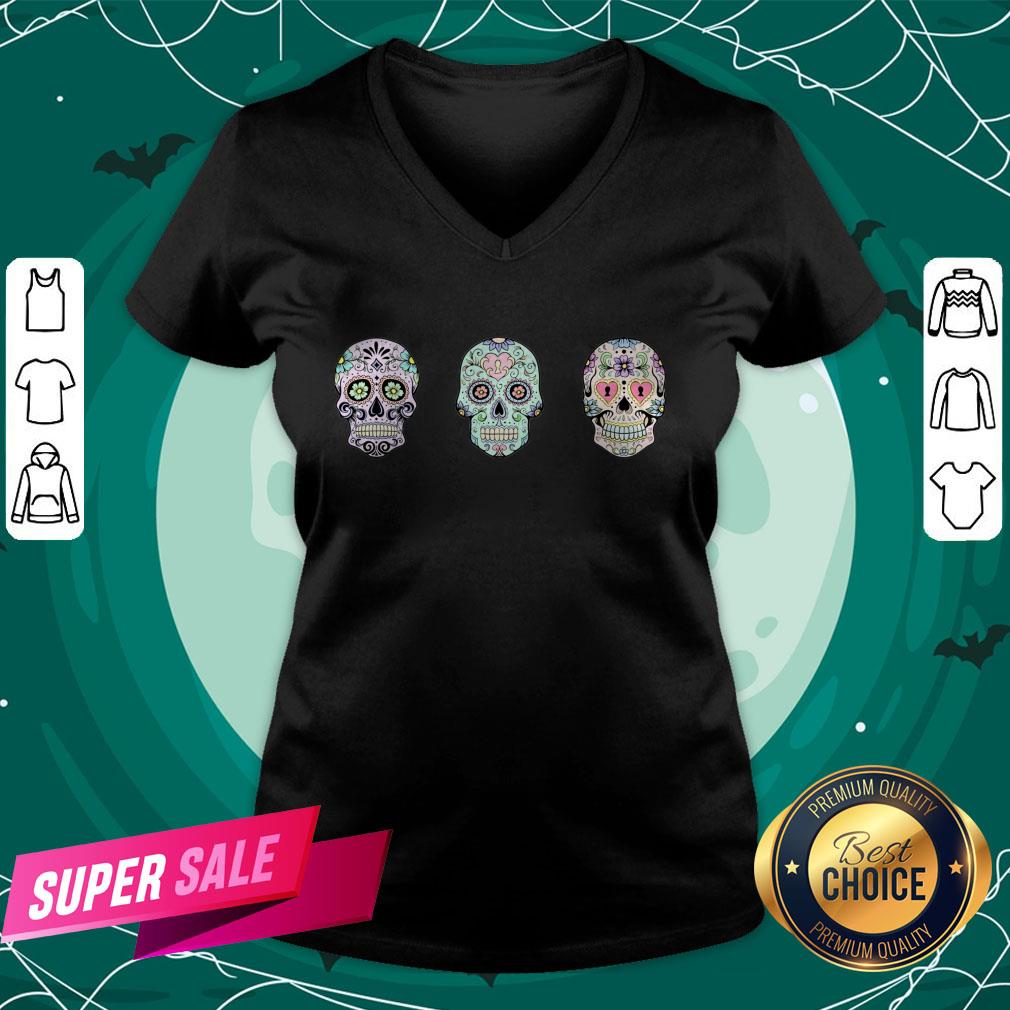 Sugar Skulls Dia De Los Muertos Day Dead Shirt - Image 2