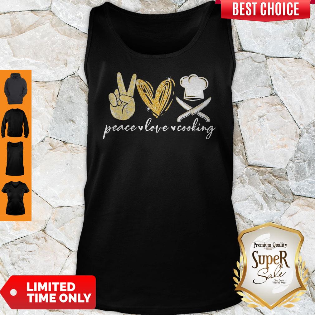 Official Peace Love Cooking Diamond Shirt - Image 4