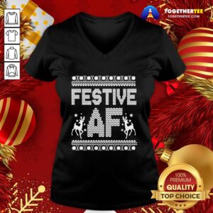 Alternative view of Premium Festive AF Ugly Christmas Shirt