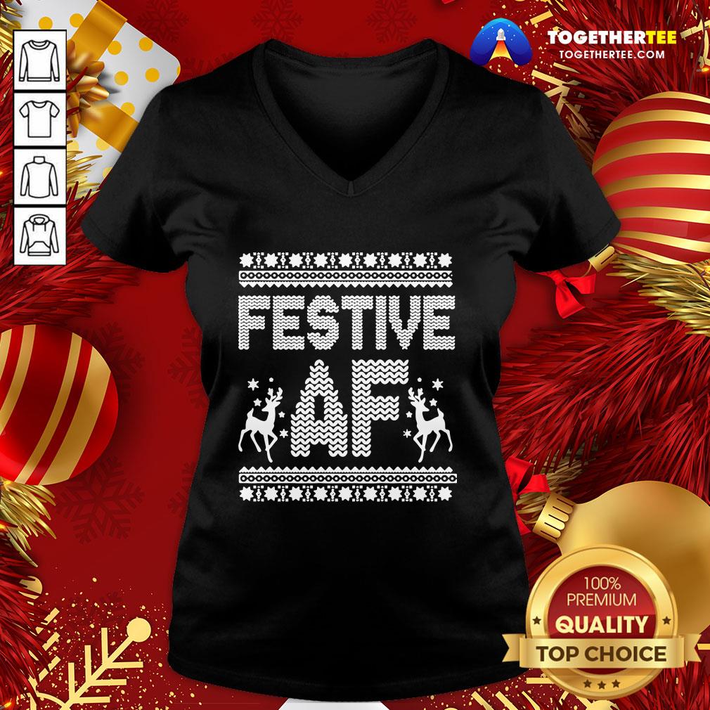 Premium Festive AF Ugly Christmas Shirt - Image 2
