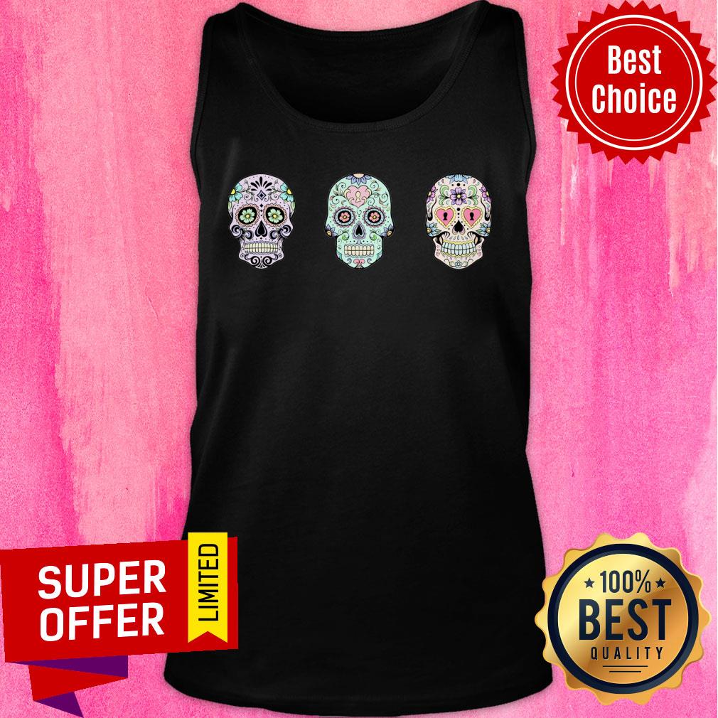 Sugar Skulls Dia De Los Muertos Day Dead Shirt - Image 2