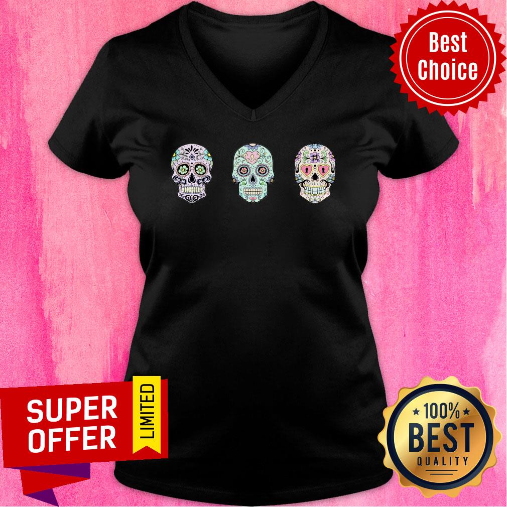 Sugar Skulls Dia De Los Muertos Day Dead Shirt - Image 4