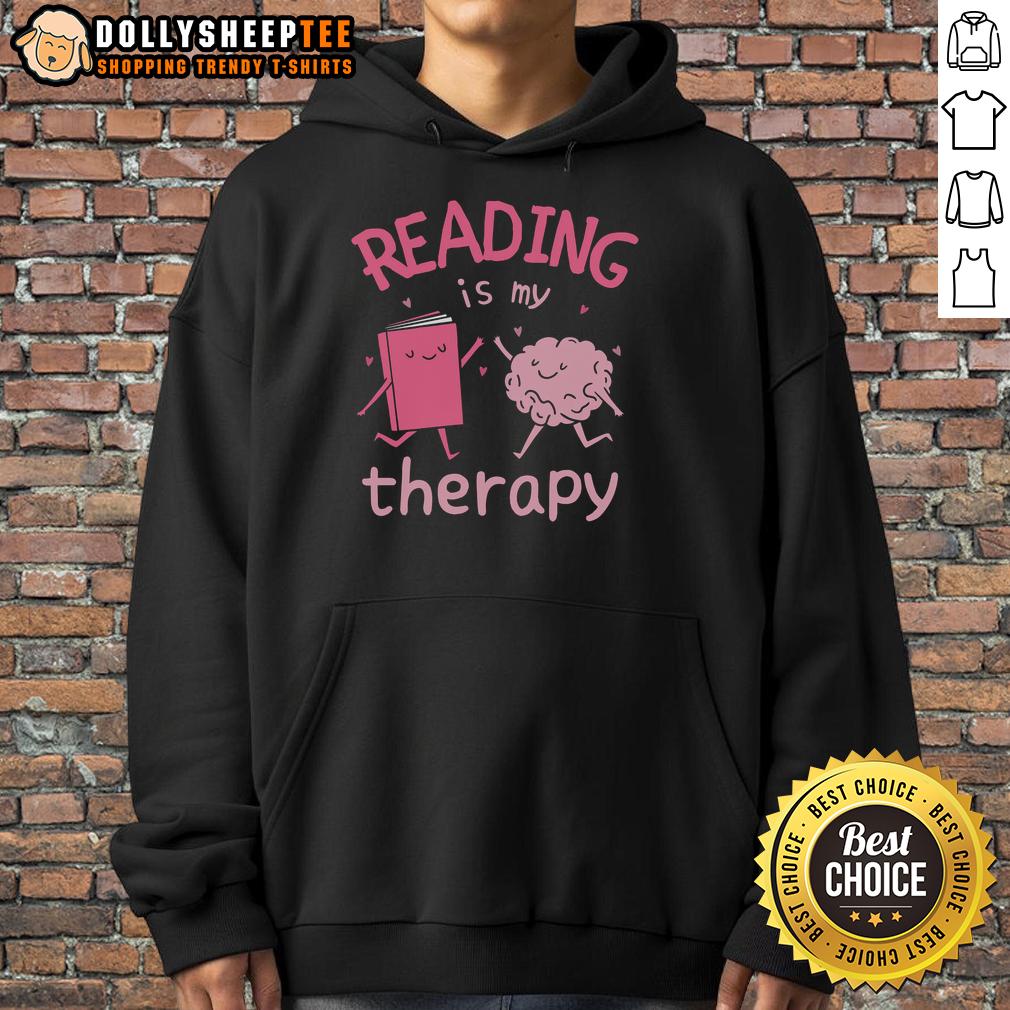Top Reading Is My Therapy T-Shirt - Image 2