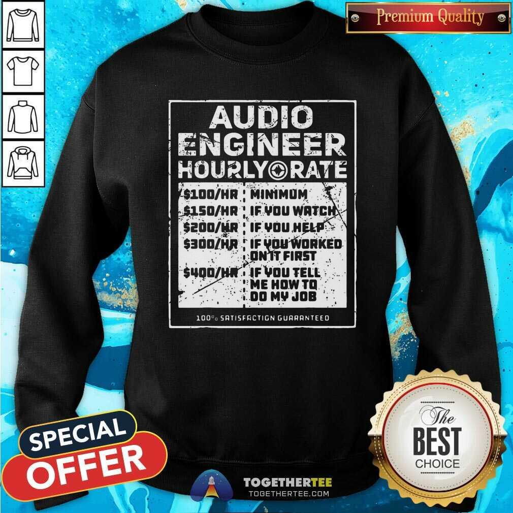 Premium Audio Engineer Hourly Rate Shirt - Image 2