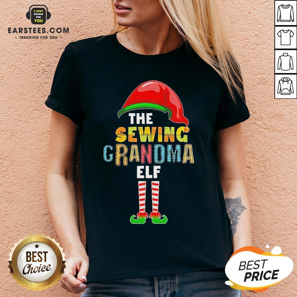 Premium The Sewing Grandma Elf Christmas Shirt - Image 4
