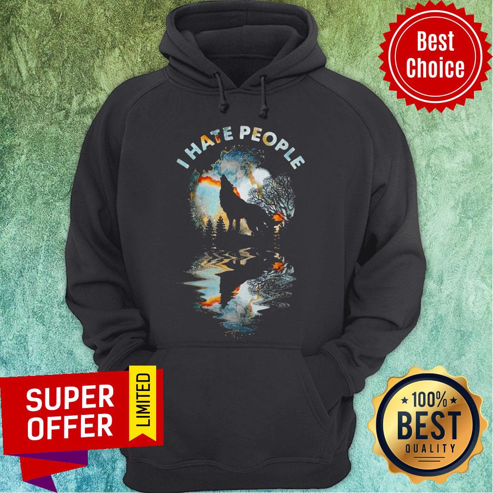 Premium Wolf I Hate People Mirror Shirt - Image 3