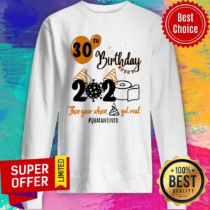 Alternative view of Toilet Paper 30th Birthday 2020 This Year When Shit Got Real Quarantined Shirt