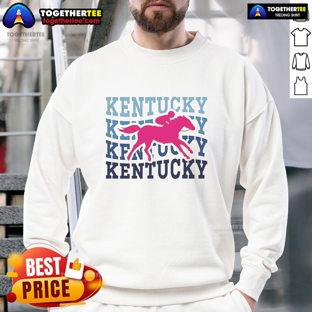 Top Kentucky Race Horse Wavy T-Shirt - Image 5
