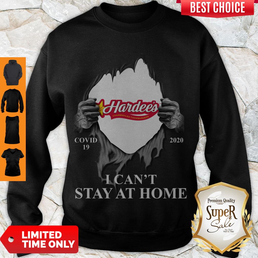 Hardees Charbroiled Thickburgers Covid 19 2020 I Cant Stay At Home Shirt - Image 4