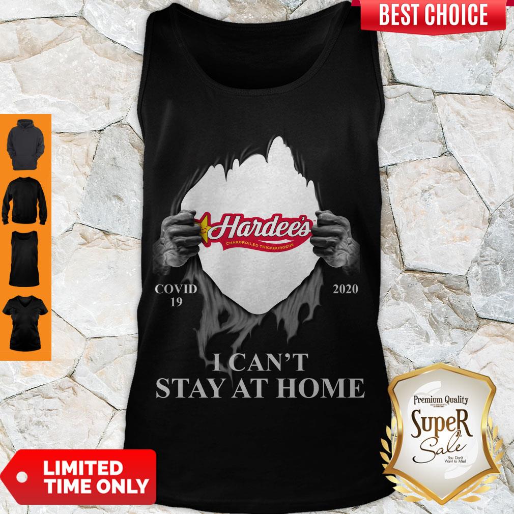 Hardees Charbroiled Thickburgers Covid 19 2020 I Cant Stay At Home Shirt - Image 3