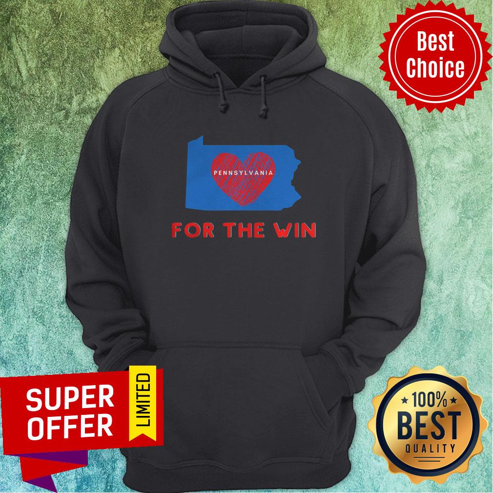 Top Pennsylvania For The Win Patriotic Biden And Harris Heart Shirt - Image 2