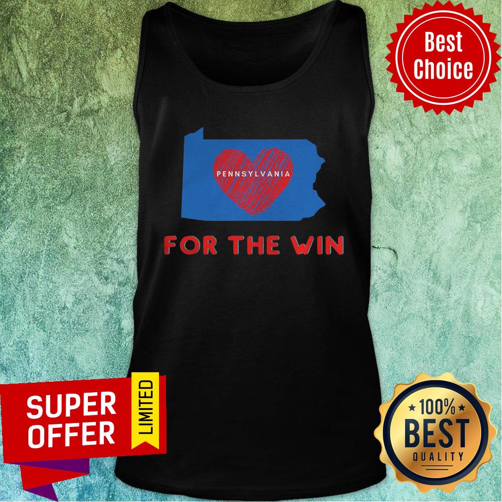 Top Pennsylvania For The Win Patriotic Biden And Harris Heart Shirt - Image 4