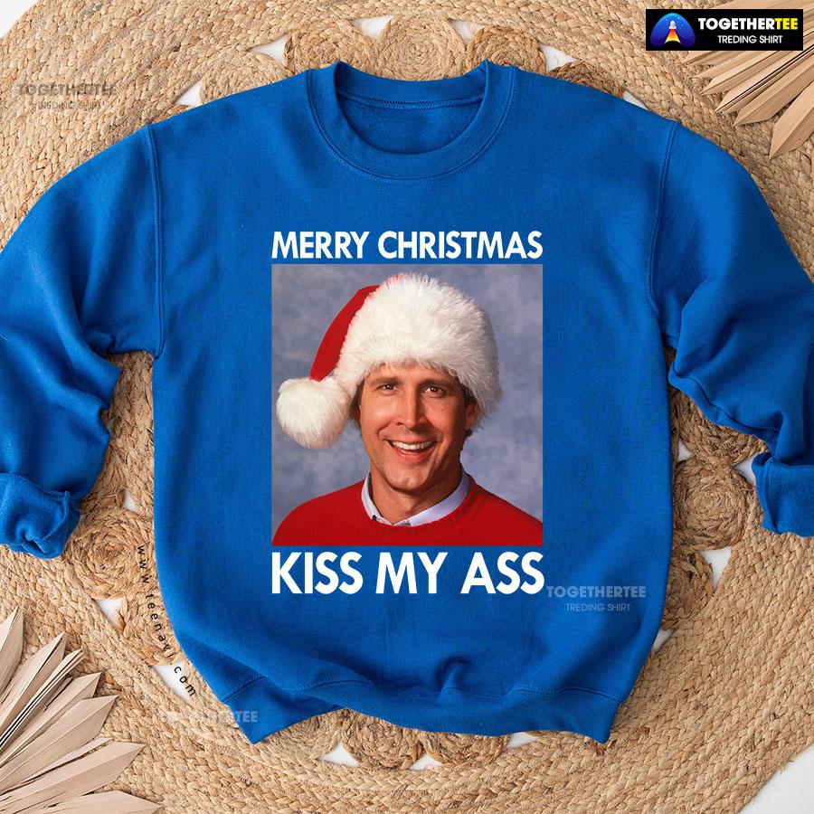 Merry Christmas Kiss My Ass National Lampoon’s Christmas Vacation Clark Griswold Sweatshirt - Image 11