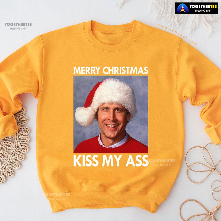 Merry Christmas Kiss My Ass National Lampoon’s Christmas Vacation Clark Griswold Sweatshirt - Image 12
